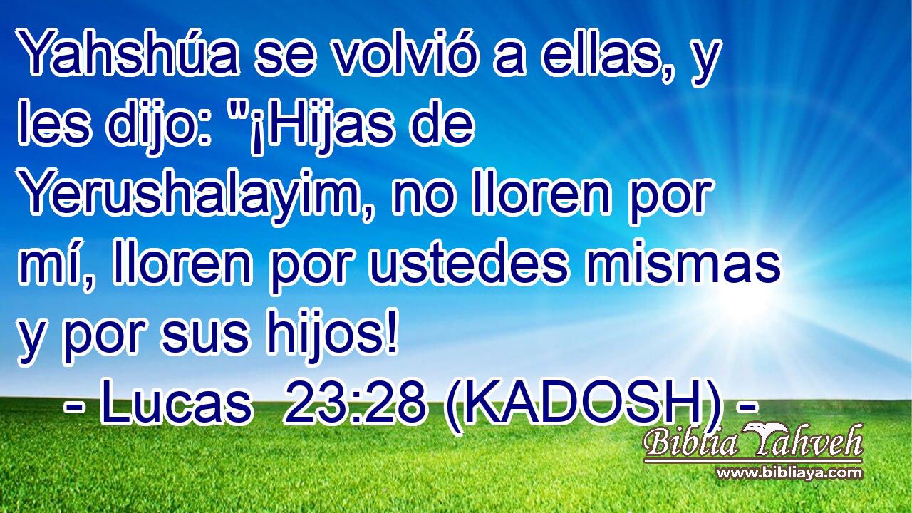  Yahshúa se volvió a ellas, y les dijo: 