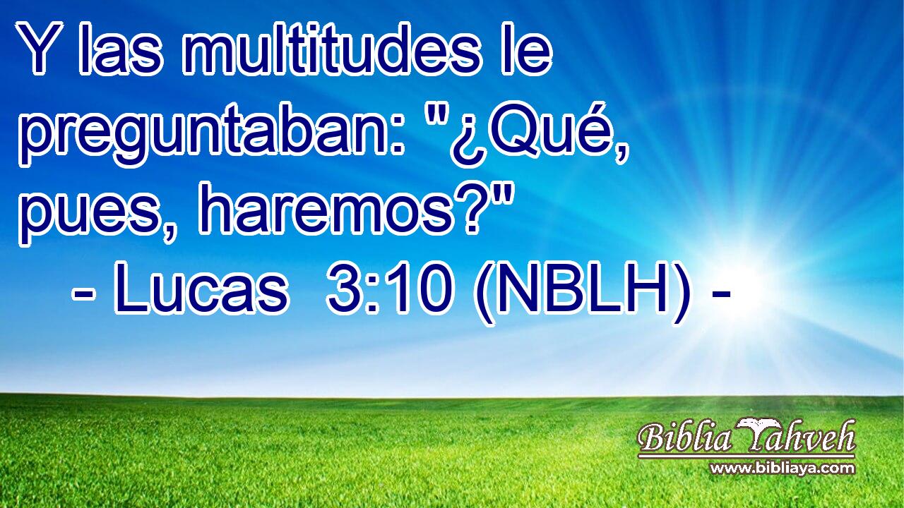  Y las multitudes le preguntaban: 