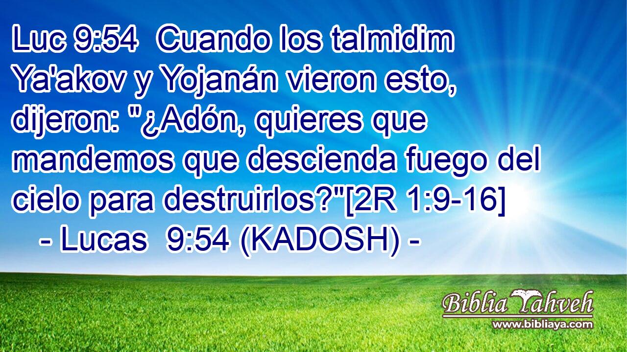  Cuando los talmidim Ya'akov y Yojanán vieron esto, dijeron: 