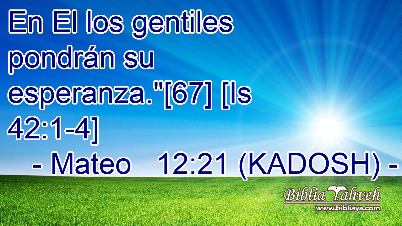  En El los gentiles pondrán su esperanza.