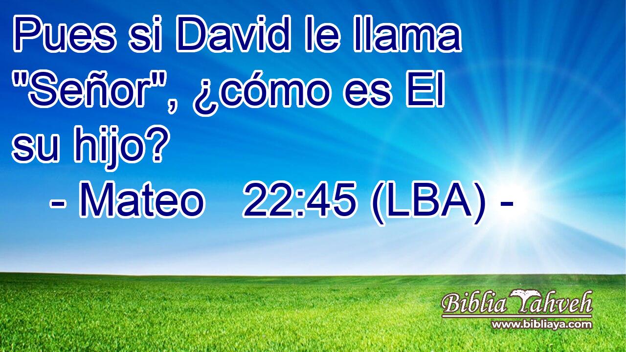 Pues si David le llama 