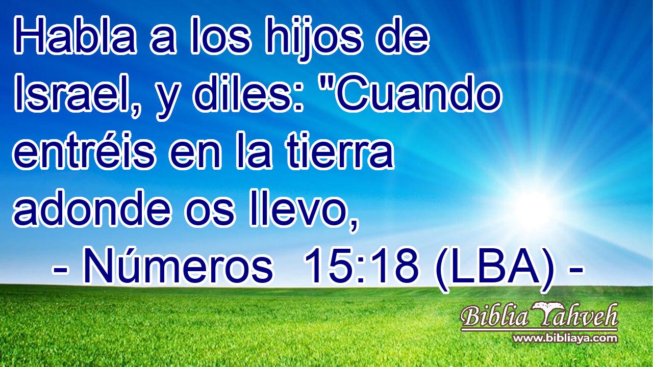 Habla a los hijos de Israel, y diles: 