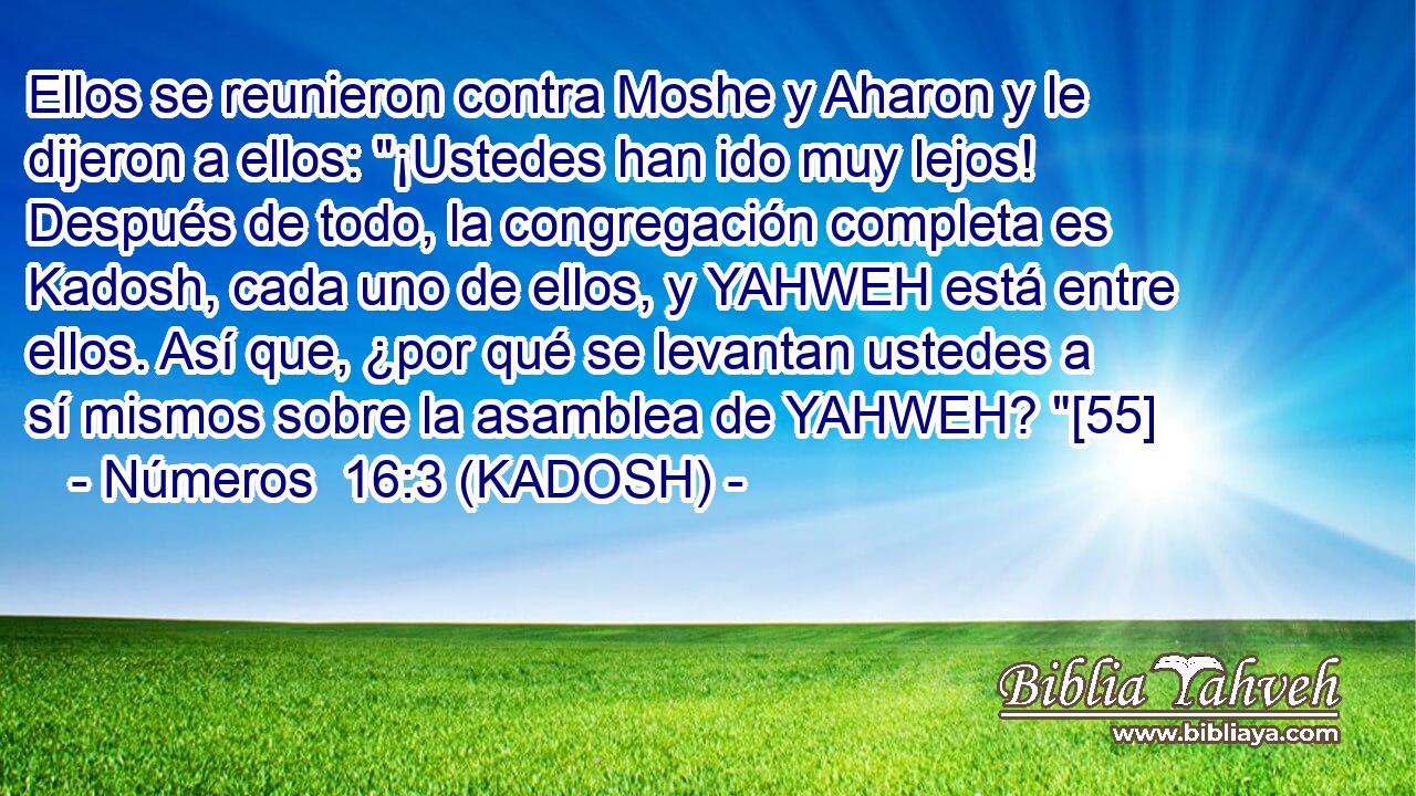  Ellos se reunieron contra Moshe y Aharon y le dijeron a ellos: 