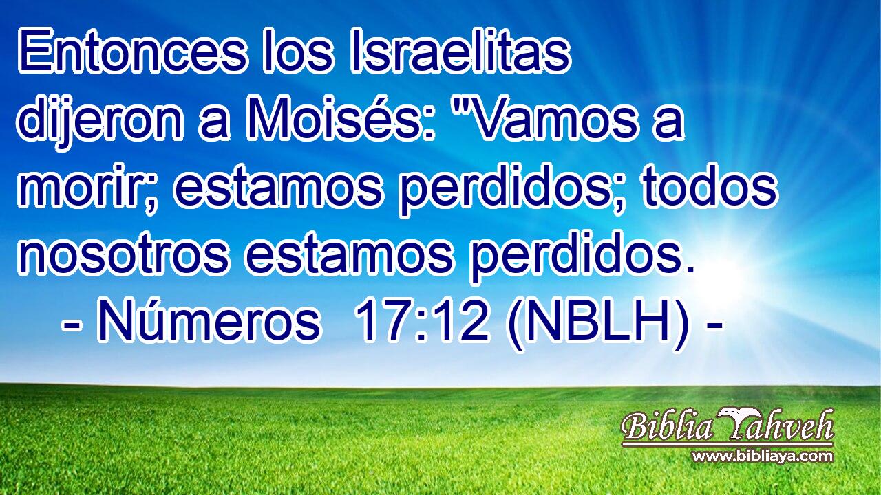  Entonces los Israelitas dijeron a Moisés: 
