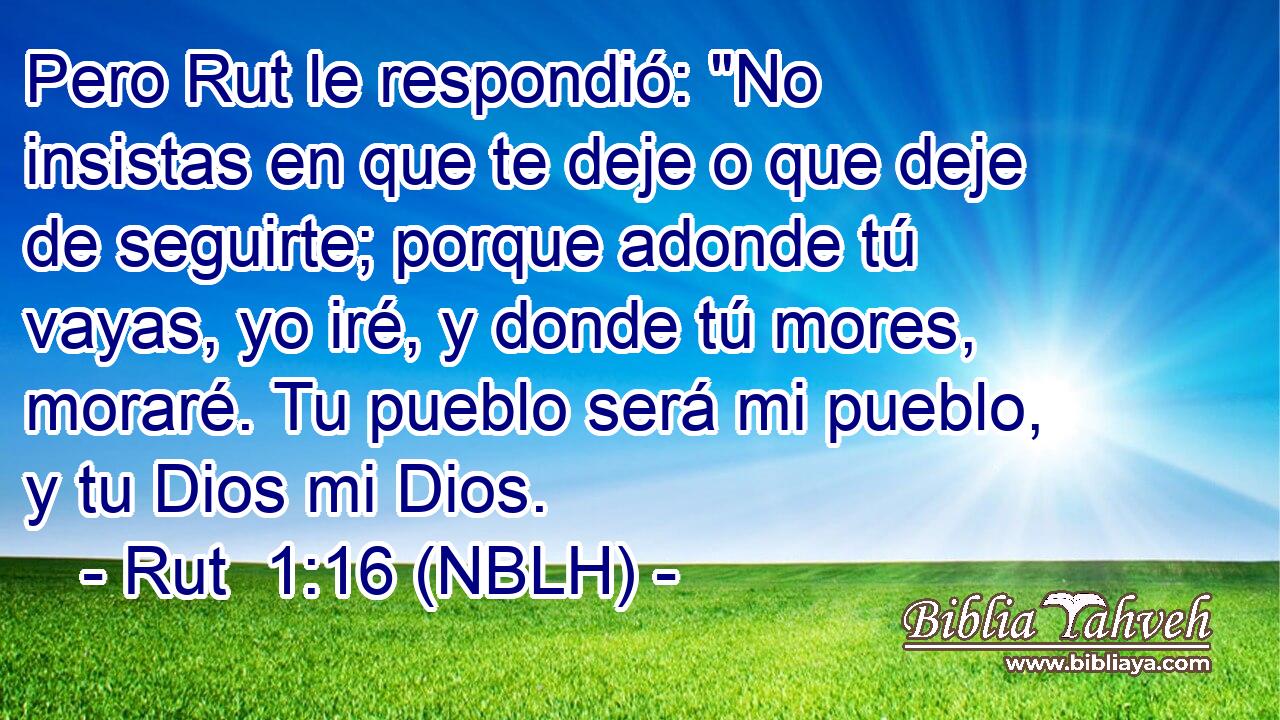  Pero Rut le respondió: 