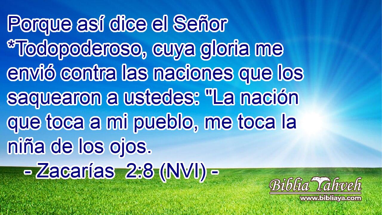  Porque así dice el Señor *Todopoderoso, cuya gloria me envió contra las naciones que los saquearon a ustedes: 