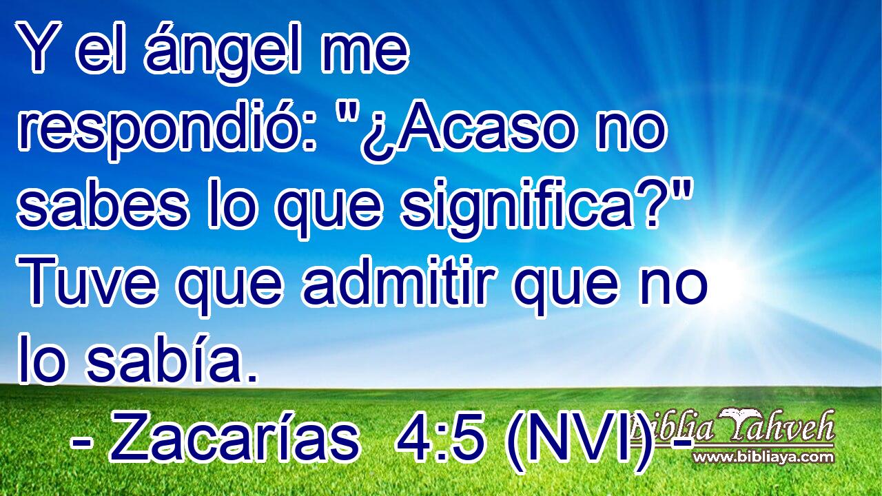  Y el ángel me respondió: 